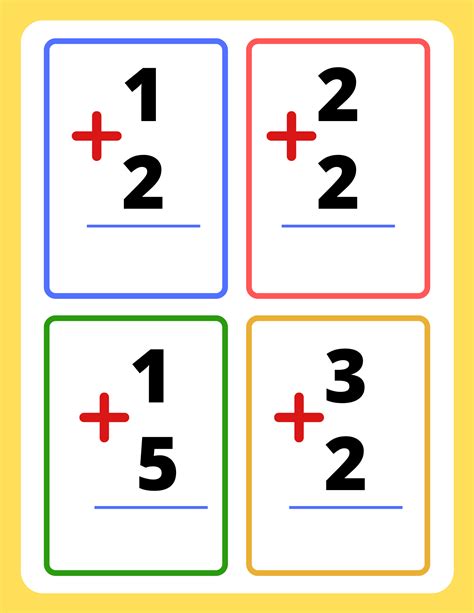 Proud To Be Primary Addition Subtraction Flash Cards Printable
