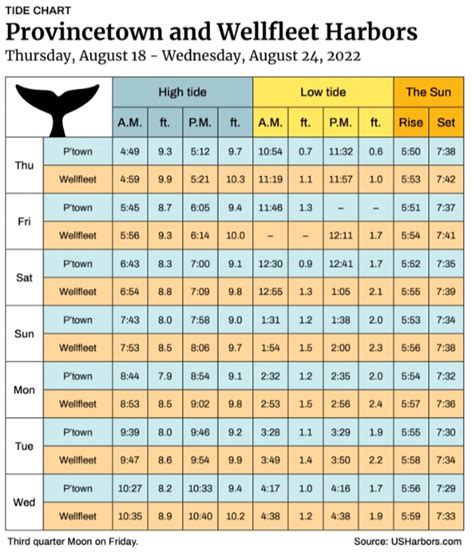 Provincetown Tide Chart