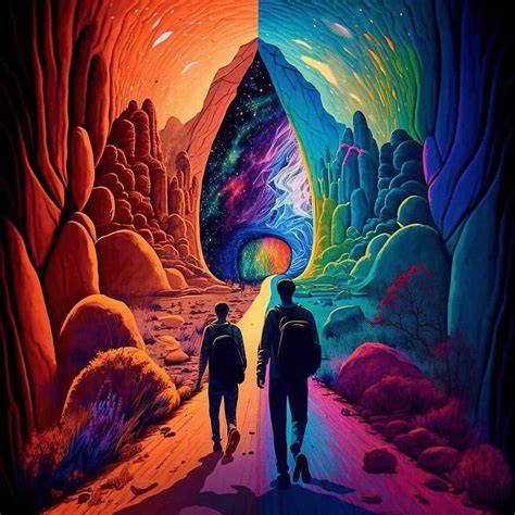 Person experiencing psychedelic effects