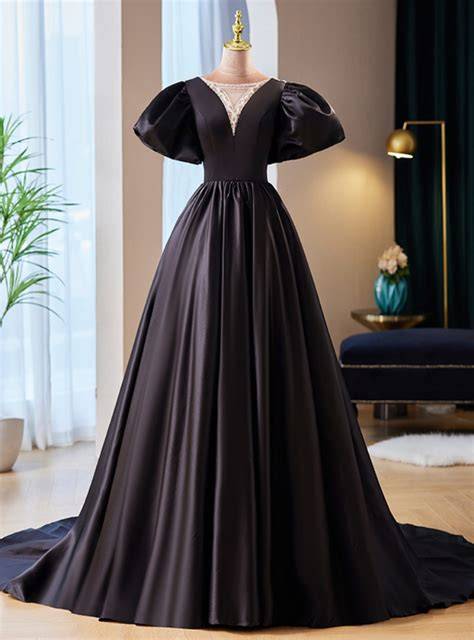 Puff Sleeve Prom Dress