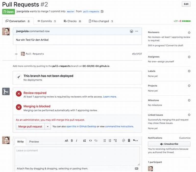 Pull Request Template Example