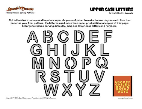 Pumpkin Carving Templates Letters