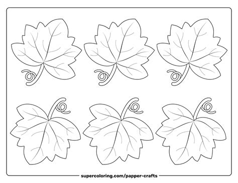 Pumpkin Leaf Template Printable