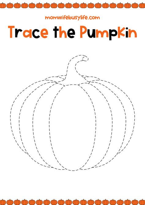 Pumpkin Traceable Printable