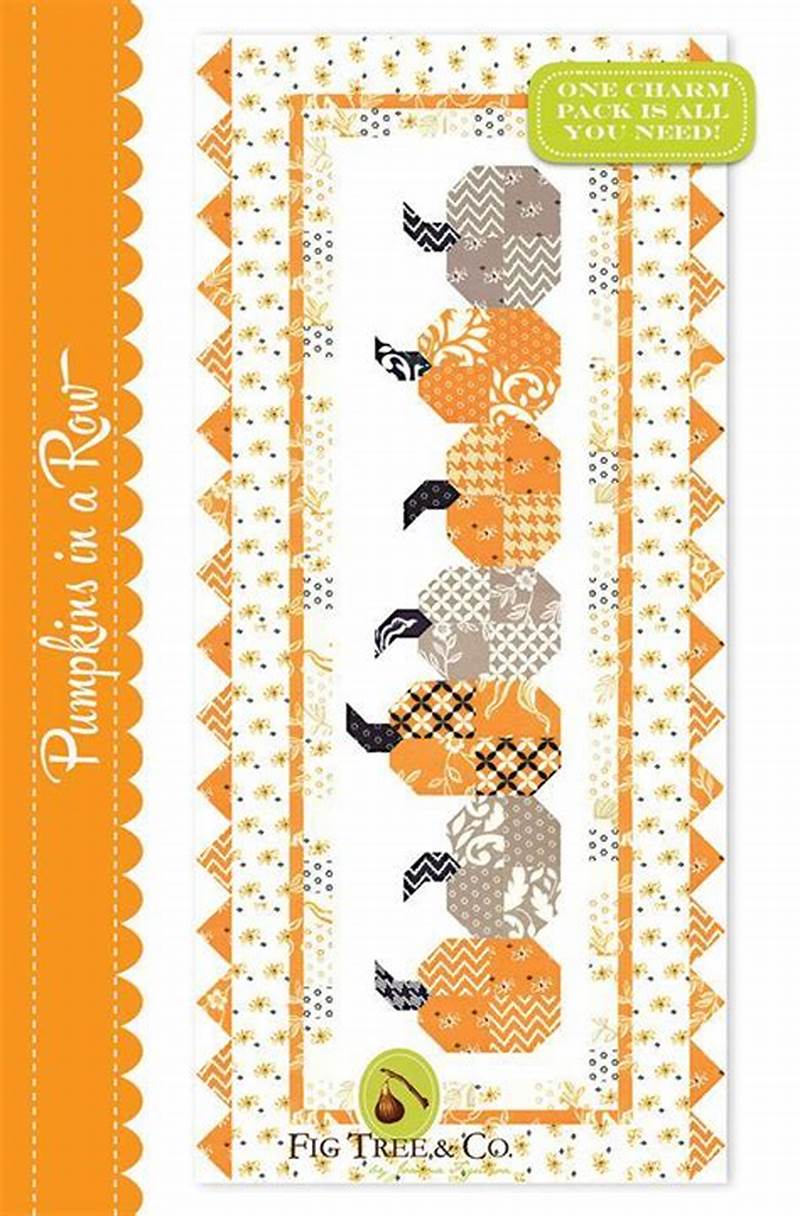 Pumpkins In A Row Table Runner Pattern