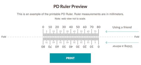 Pupillary Distance Ruler Printable
