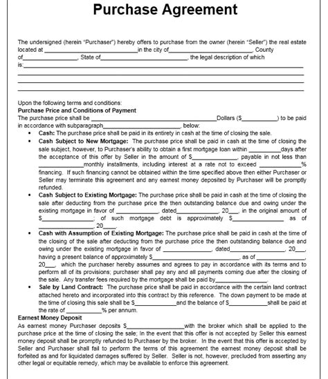 Purchase Contract Template
