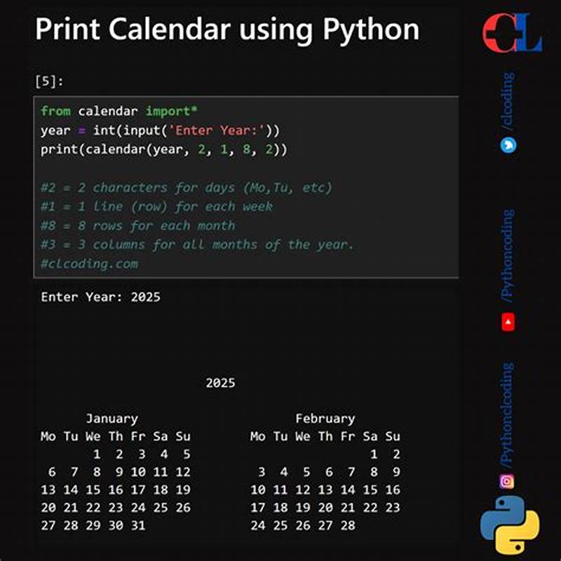 Python 3 Calendar