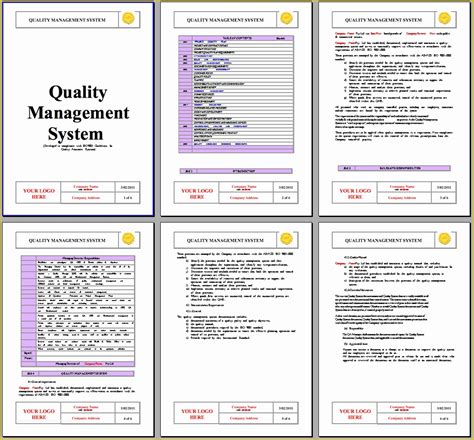 Quality Management System Template