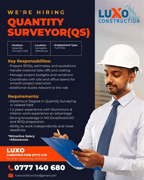 Quantity Surveyor preparing BQ