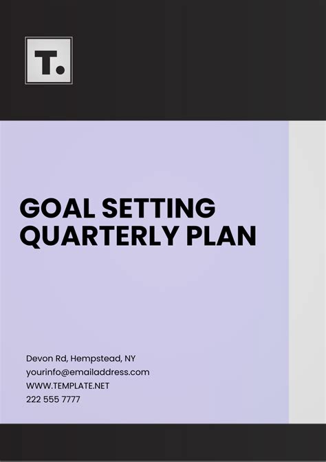 Quarterly Goal Setting Template