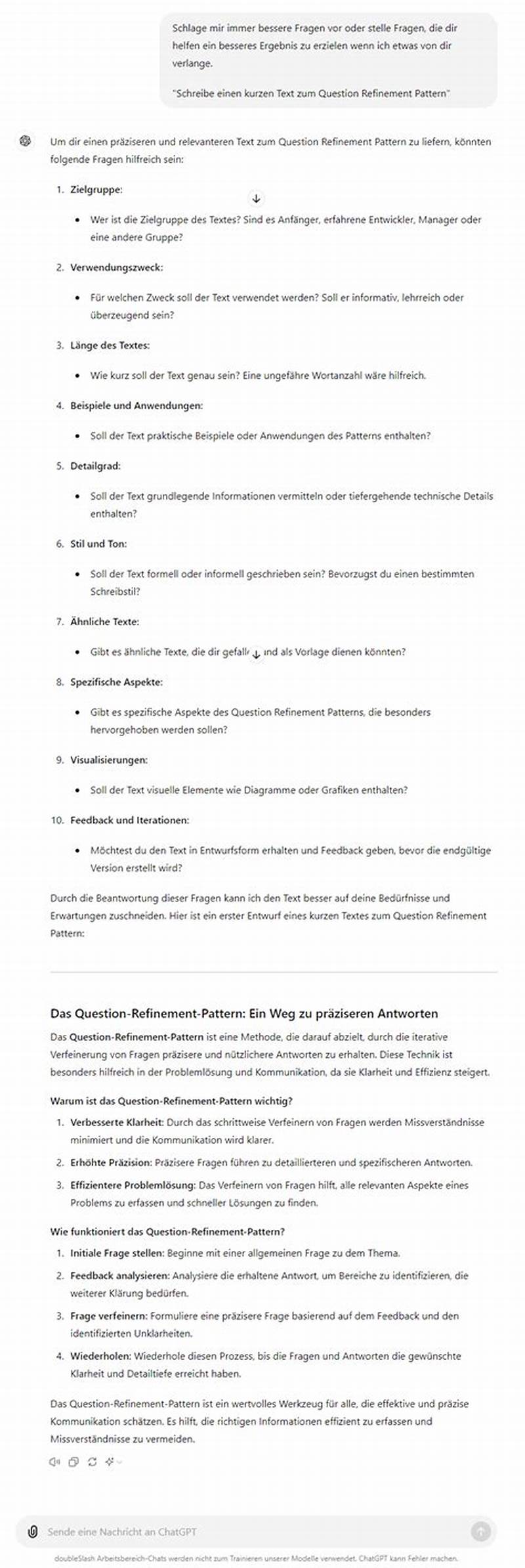 Question Refinement Pattern