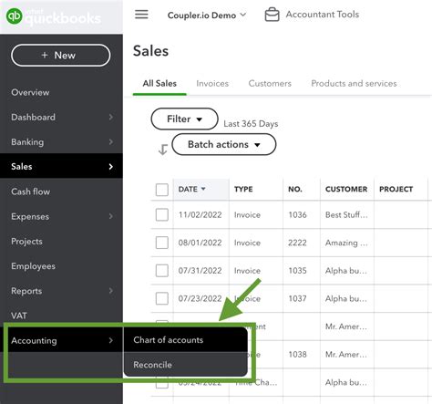 Quickbooks Online Export Chart Of Accounts