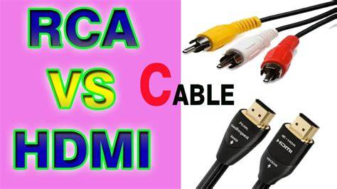 RCA vs HDMI comparison