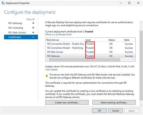 RDS Security TLS Certificates Windows Server