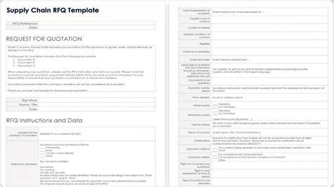 RFQ Letter Components