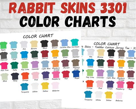 Rabbit Skins Color Chart