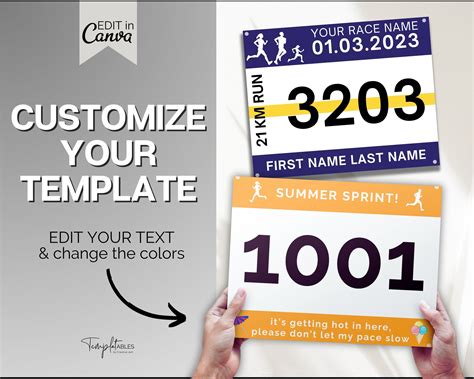 Race Bib Template