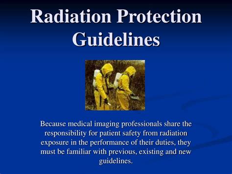 Radiation Protection Guidelines