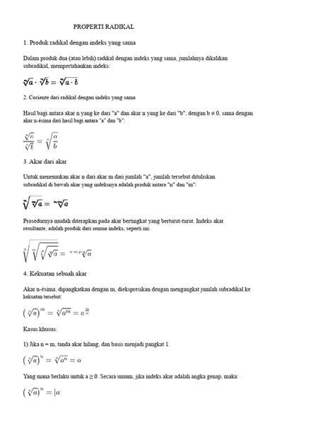 Radikal dalam Matematika
