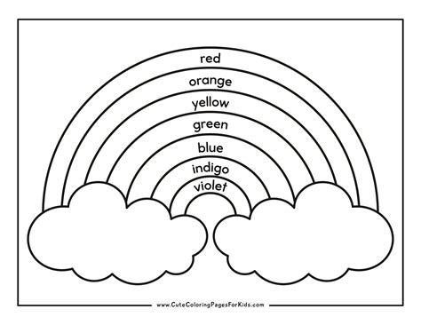 Rainbow Coloring Page Free Printable