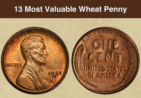 Rare Wheat Penny Value Chart