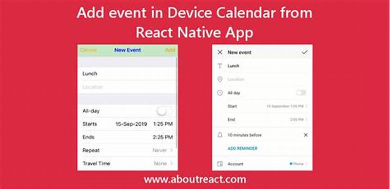 React Native Add Event To Calendar