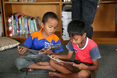 reading books in Indonesia