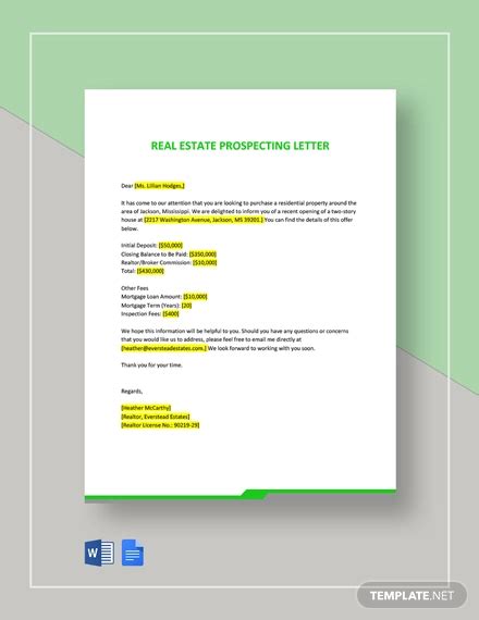 Real Estate Letter Templates
