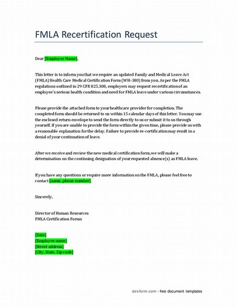Recertification Form For Fmla
