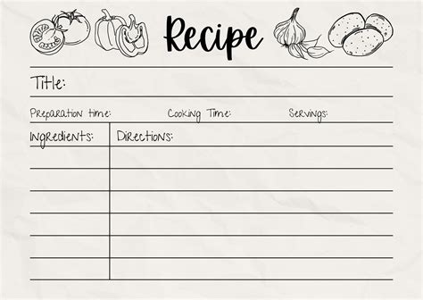 Recipe Card Templates For Word