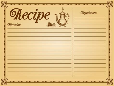 Recipe Note Card Template