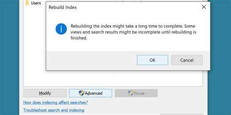 Reconfigure the Search Index