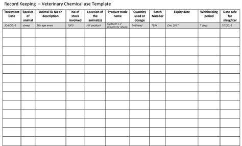 Record Keeping Template For Small Business