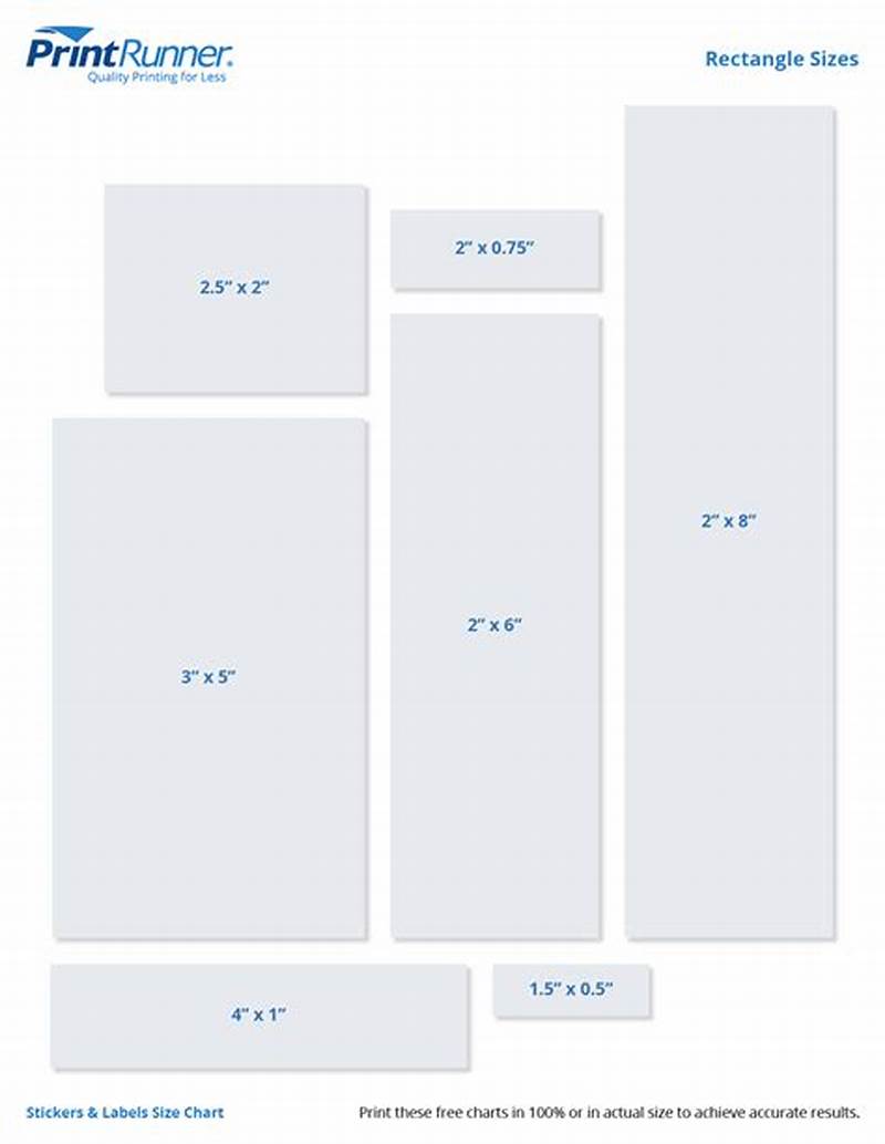Rectangle Sticker Size Chart