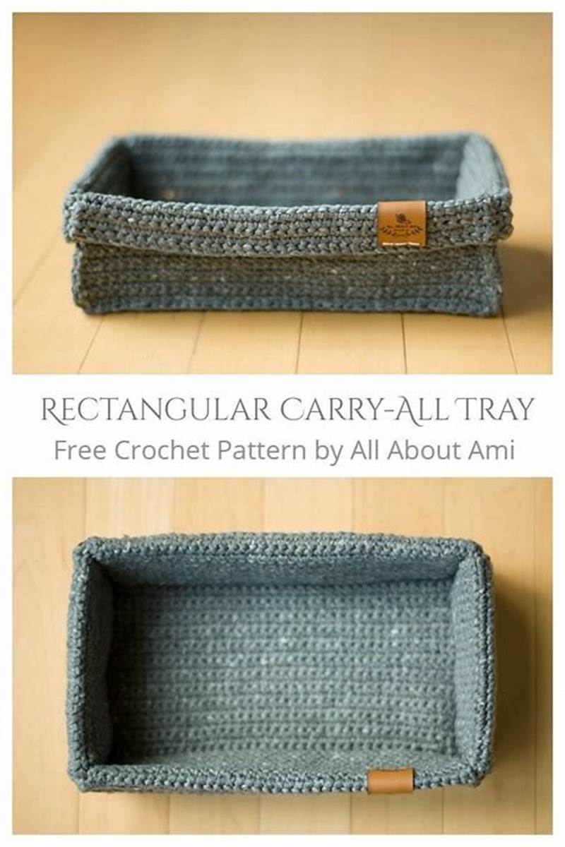 Rectangular Crochet Rectangle Basket Pattern Free