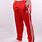 Red Adidas Tracksuit Pants