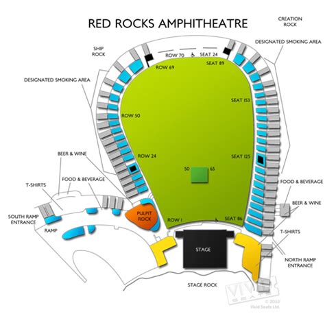 Red Rocks Theater Seating Chart