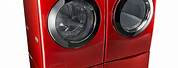 Red Top Load Washer and Dryer