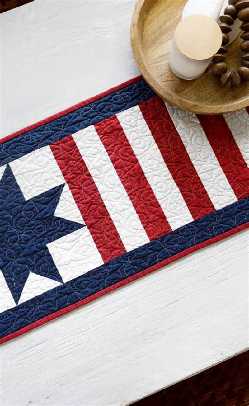 Red White And Blue Table Runner Pattern