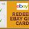 Redeem eBay Gift Card