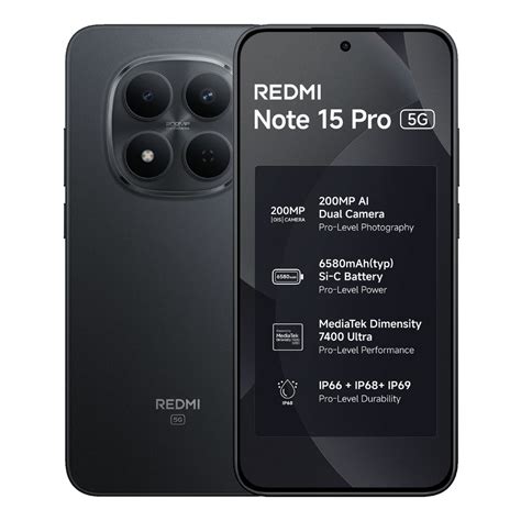 Redmi Note 15 Pro Warna Midnight Black