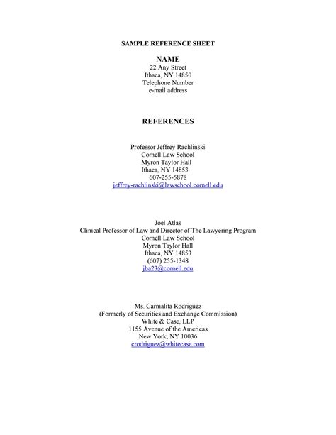 Reference List For Job Template