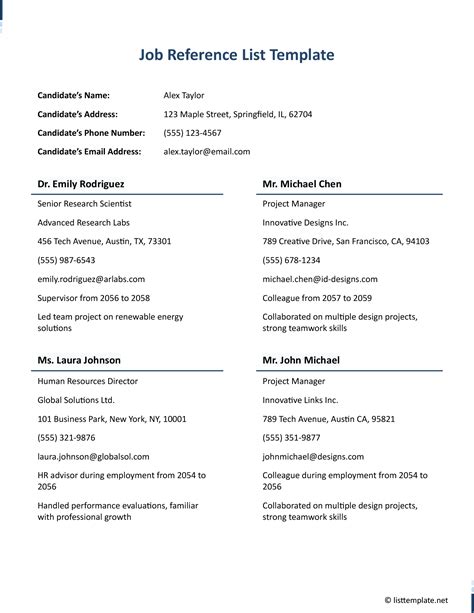 References For Job Template