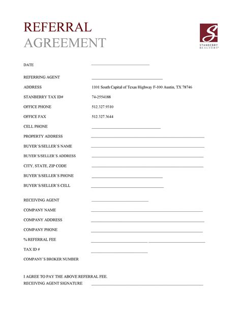 Referral Agreement Template