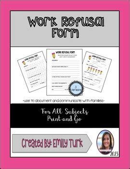 Refusal To Work Form For Students