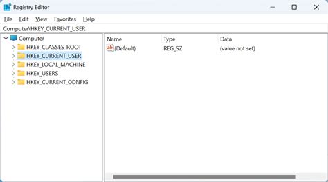 Registry Editor Navigation