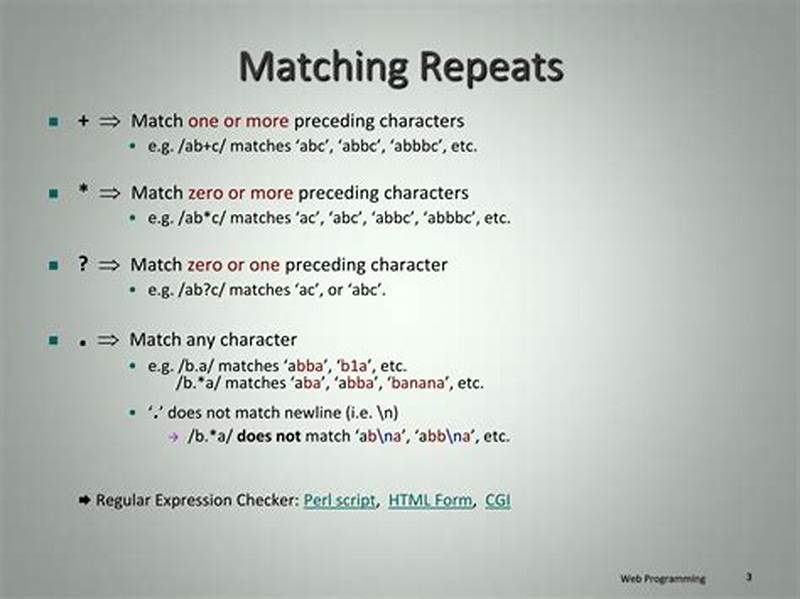 Regular Expression Pattern Matching