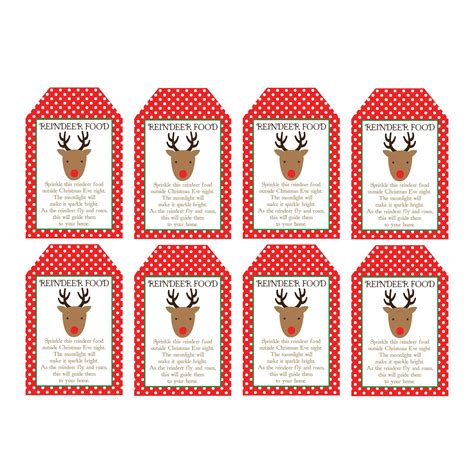 Reindeer Food Free Printable Tags