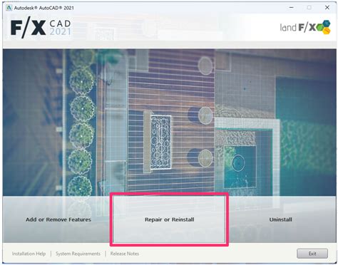 Reinstall AutoCAD